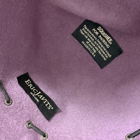 Eric Javits Purple Floppy Felt Sun Hat - Picture 3 of 3